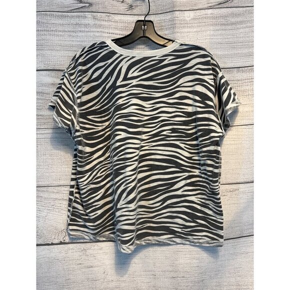 Women's Zebra print inside out T-shirt - Picture 4 of 5